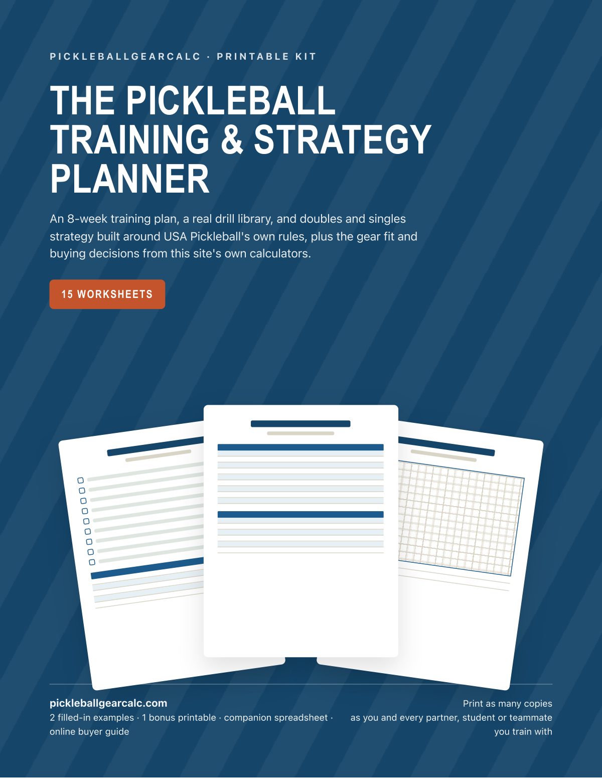 The Pickleball Training & Strategy Planner cover